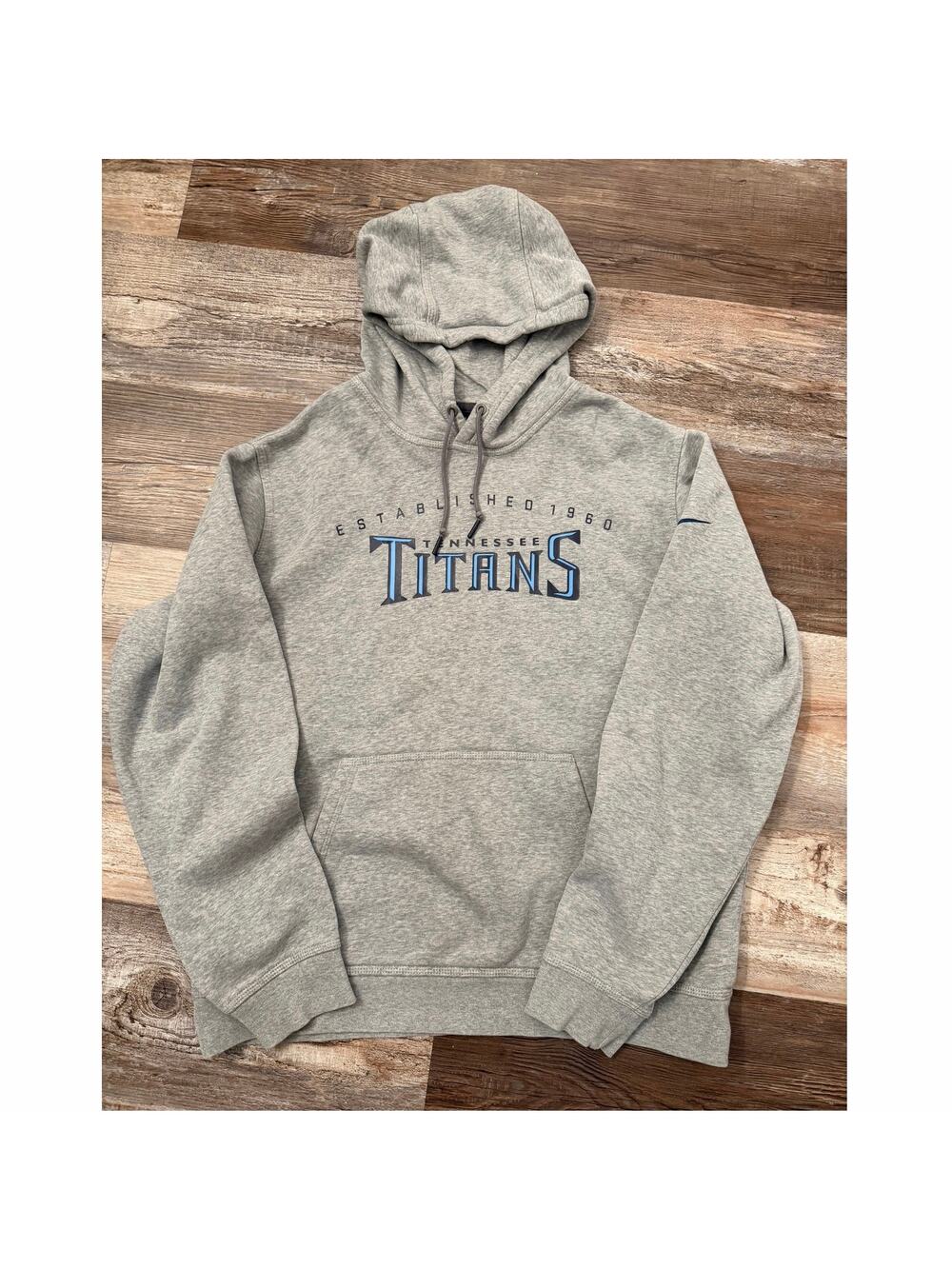 Nike Tennessee Titans Dri-Fit sweatshirt hoodie in heather gray in sz Large EUC